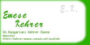 emese kehrer business card